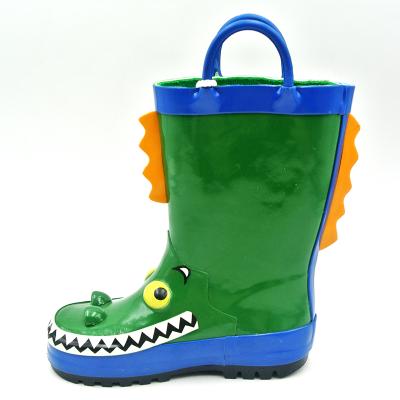 China Fashion Kids Child Wear-resistant Anti-slip Waterproof Non-slip Green Rain Boots for sale