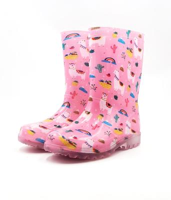 China Fashion Trend Kid's Boots Girl's PVC Rain Boots Waterproof PVC Anti-slip Cute Patch for sale