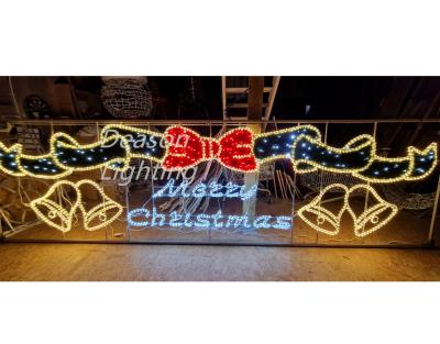 China cross street led 2d bell motif light decoration for sale