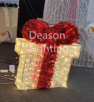 China Caja de regalo de Navidad gigante con led en venta