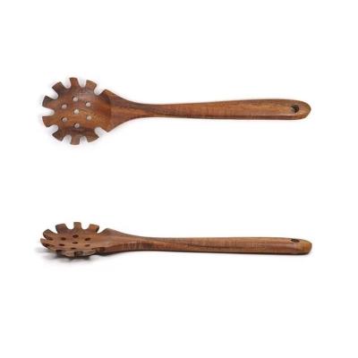 China Sustainable Wooden Spoons For Cooking 9 Pcs Utensils Teak Natural Acacia Wood Spatulas Spoon Kitchen Nonstick Spoon Tool Kit for sale