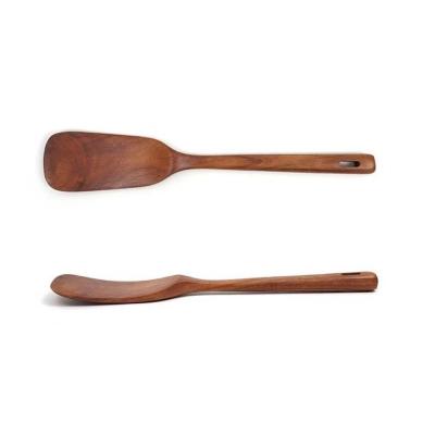 China Viable Customize Wooden Spoons For Cooking Kitchen Utensil Teak Wood Comfortable Handle Non-Stick Cookware Sets for sale