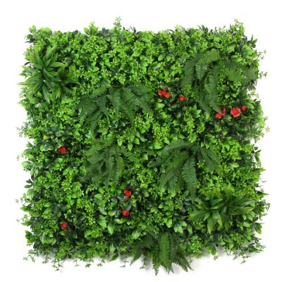 China Factory Sale Wholesale DIY 1*1m Decorative Artificial Green Grass Plant Wall For Home for sale