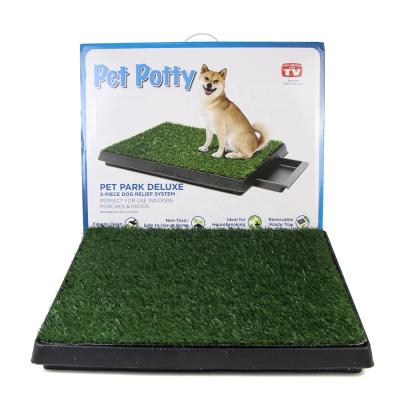 China Sustainable Easy Cleaning 3 Layers Large Dog Pet Lawn Portable Toilet Tray for sale