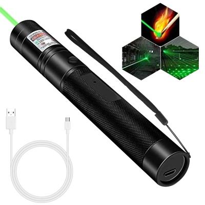 China Outdoor Camping Hiking Tactical USB Rechargeable Laser Sight Pen Laser Flashlight Green /Red/Purple 303 Sight Displacement Indicator High Power for sale