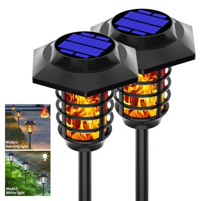 China Outdoor 48/66 LED Garden Flame Solar Lamp Torch White Lights Waterproof Landscape Lawn Lamp Dancing Flickering Lights for Garden Decor for sale