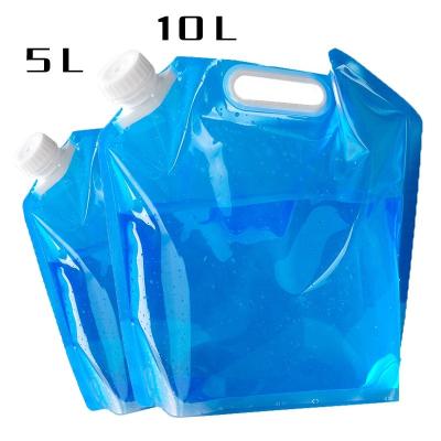 China Outdoor Camping Raising Water Displacement Outdoor Folding Drinking Carrier Container 5L/10L Folding Bags Car Kit Camping Water Bag for sale