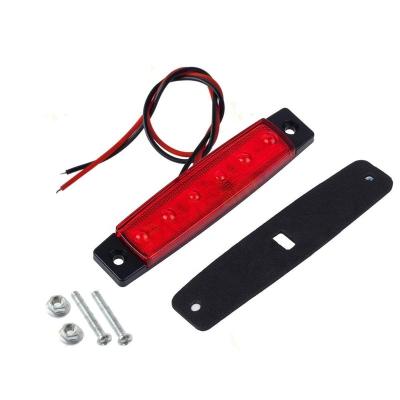 China Aluminum+Map+Rear Warning Lamp LED Lights 12V/24V 6 SMD LED Car LED Lamp Beads Car Bus Truck Trailer Auto Lorry Side Marker Indicator Light Low Low for sale