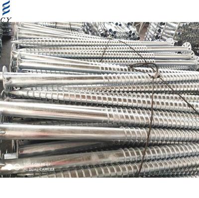 China Spiral Pile Helical Ground Screw Pile For Base for sale