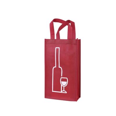 China Wine Carrier Bag 2 Bottles Wine Carrier Bag Nonwoven Wine Promotion Packaging Bag Nonwoven Wine Packing Bag for sale