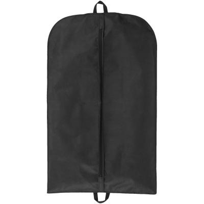 China Eco-friendly Customized Black Non Woven Plain Garment Bag Garment Suit Bags With Logo Print for sale