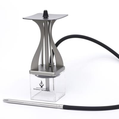 China Adjustable Wattage Acrylic Aluminum Portable Hookah Shisha Mini Acrylic Hookah With Carrying Bag for sale