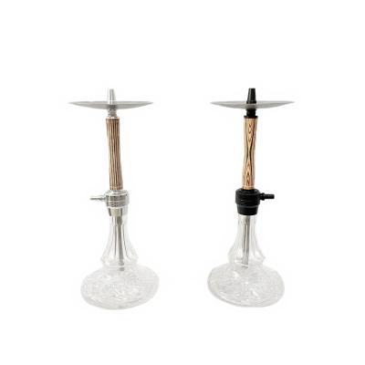 China Cheap High Quality Wooden Shisha Hookah Smooking Shisha Hookah Glass Base Sheesha Set With Bowl for sale