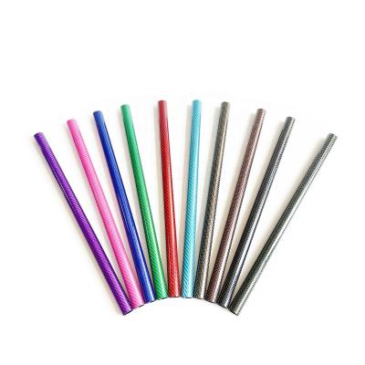 China Customized Logo Hookah Handle Hookah Shisha Mouth Tips Colored Wholesale Carbon Fiber Round Tube Smoking Shisha Hookah Narguile for sale