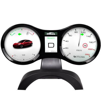 China Digital Car Information Display Realsun Head Up Display HUD 2021 Model 3 Instrument Cluster With Tachometer Speedometer Display Driving Mode for sale