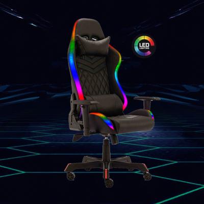 China (Height)Adjustable Gaming Chair Racing Ergonomic Office Computer Gaming Chair E-sports Chair With RGB LED Light For Gamer for sale