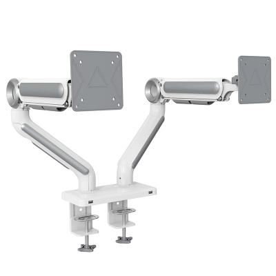 China Metal Dual-Monitor Arm - Full-Motion Spring with 360 Degree Articulation - Easy Height Adjustment - Desktop Clear - VESA Compatible for sale