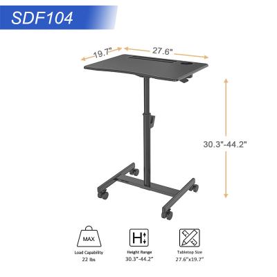 China (Height) Adjustable Mobile Laptop Desk Cart Height-Adjustable from 20.5