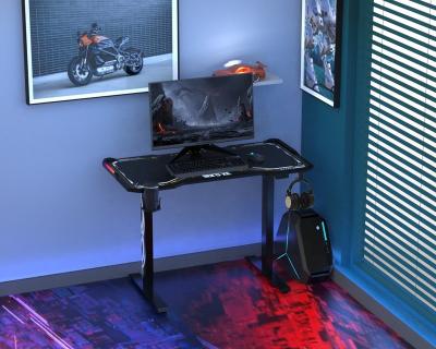 China Gaming Desk Table Gaming Desk RGB (Height) Adjustable Auto Height Adjustable Lighting and Mouse Pad for sale