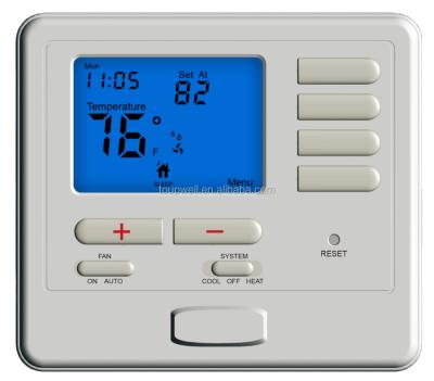 China Programmable Digital Heat Pump Room 24V Battery Operated Thermostat for sale