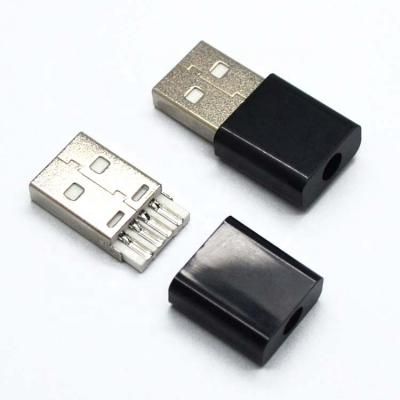 China High Quality Electronic Computer USB A Male Plug Assembled Connectors Plastic Housing for sale