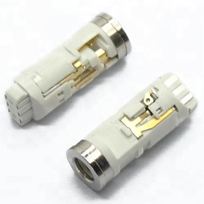 China audio & TRRS 4 Video Posts 3.5mm White Female Audio Jack Plug Connector Wholesale Earphone for sale