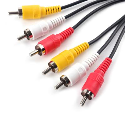 China Wholesale High Quality Computer 3*Rca Male To Male Audio Cable 3*Rca AV Cable for sale