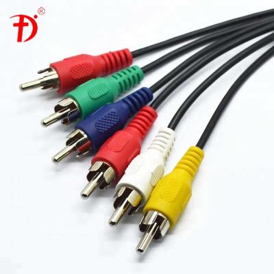 China Phone Male&Female 2 Rca Plug Adapter Connector Cable, VGA 3RCA Cable Video/Audio Cable for sale