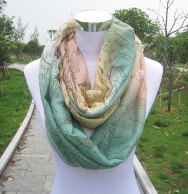 China Card Scarf Stock Style! ! ! Wholesale Women's Fashion Veil World Map Scarf Scarves for sale