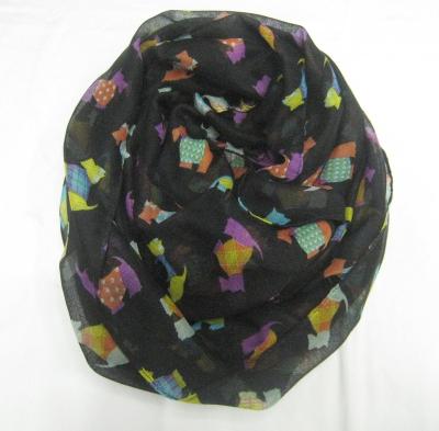 China Snood Scarf Stock Style! ! ! Women's Fashion Animal Veil Dog Print Snood Scarf Wholesale for sale