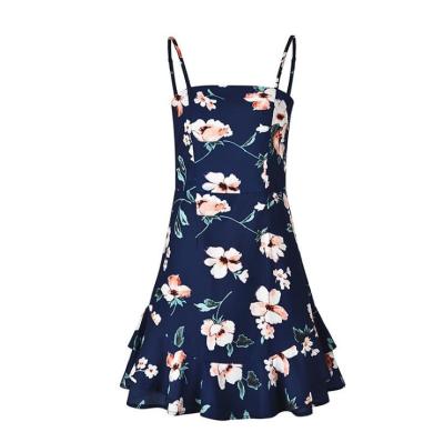 China Casual Dress Asymmetric Fashion Floral Bodycon Dress Summer Dresses Women Elegant Lady for sale