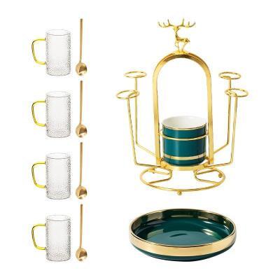 China European Style Retro Crystal Water Pitcher Kettle Palace Cup Set Simple Afternoon Tea Set Creative Kettle for sale