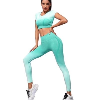 China 2021 Breathable New Wholesale Fitness&yoga Wear Women Seamless Activewear Yoga Wear Quick Dry Set for sale