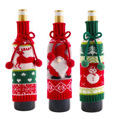 China 2021 High Quality Most Popular Bottle Cover Wine Decoration Cute Christmas Wine Bottle Cover for sale