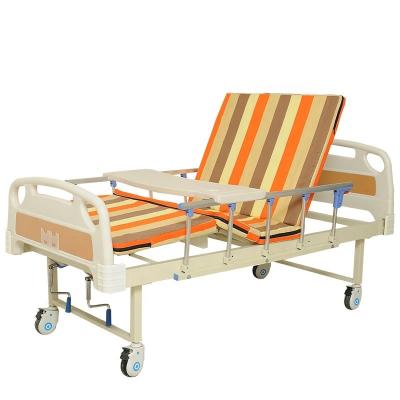 China Home Ministry manual 2 crank hospital medical bed with mattress for sale hospital patient for sale