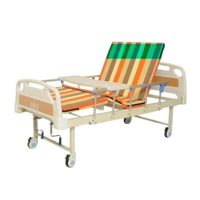 China Manufacturers Good Price Best Selling Metal Hospital Furniture Hospital Bed 2 Functions Two Cranks Manual Hospital Bed for sale