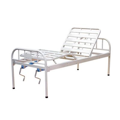 China Hot Selling Hospital ABS Head Panel Manual Two Crank Hospital Bed For Clinic And Hospital for sale