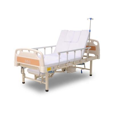 China Hospital Bed ABS Two-function 3 Head Crank Multi Functional Hospital Home Care Medical Nursing Bed for sale