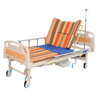 China Modern Sanitary Medical Metal Hospital Bed Fitted Patient Bed With Toilet For The Disabled for sale