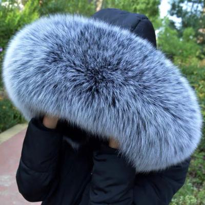 China Fashion real fox fur raccoon fur collar high quality fox fur ladies jacket collar for sale