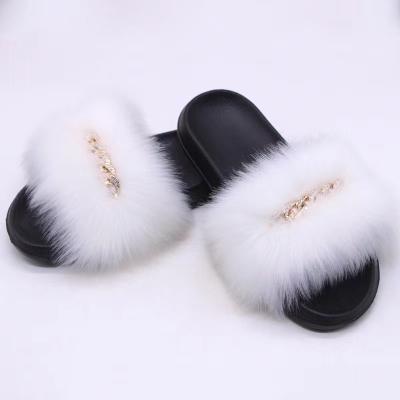 China SHOCK ABSORBING 2022 Fashionable High Quality Fur Slippers Fur Slippers And Comfortable Fur Slides For Women for sale