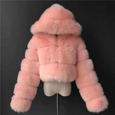 China Customized Warm Soft Women Long Sleeve Winter Faux Fur Jacket Waterproof Women Coat Fashion Ladies Fur Jacket for sale