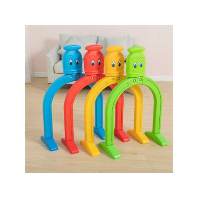 China Duck Design Playground Plastic Kids Kindergarten Use Cartoon Colorful Drill Toy Arch For Kindergarten for sale