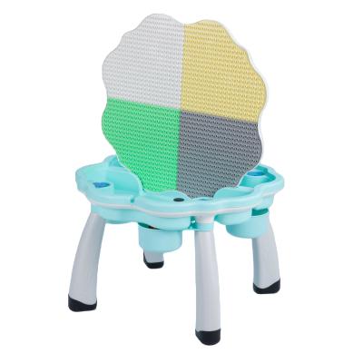 China Easy To Install High Quality Wholesale Colorful Game Table PE Children Multifunctional Desk Chair Set for sale