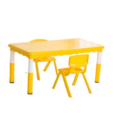 China Easy To Install Various Color Kindergarten Children Simple Design Dining Luxurious Rectangular Table for sale