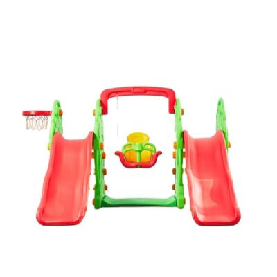 China Indoor Playground Selling Goods Using Plastic Indoor Playground Bear Double Slide Swing Combination for sale