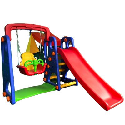 China Easy To Install Plastic Toddler Kids Play Indoor 3 In 1 Kids Slide And Swing Toys for sale