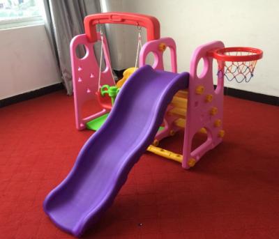 China Easy To Install Baby Indoor And Outdoor Toys Cheap Plastic Slide And Swing Set for sale