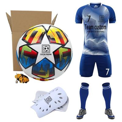 China Team Soccer Uniform Sets Custom Made Blank Quick Dry Printing LOGO Ball Soccer Match Forming Quick Dry Breathable Blue Tank Tops for sale