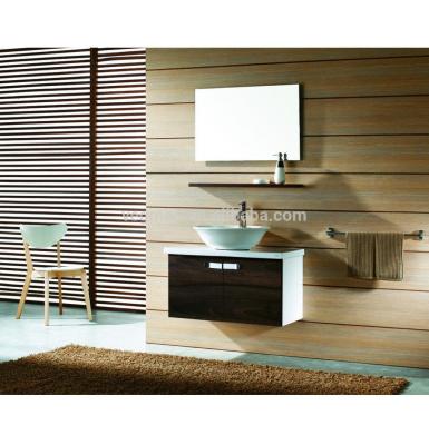 China Wholesale Waterproof I Shaped Modern Cheap Single Bathroom Vanity With Towel Rack And Mirror for sale